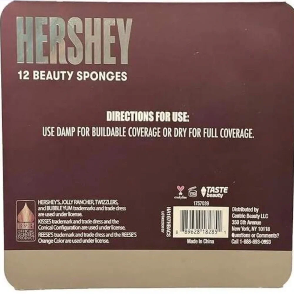 Hershey’s 12 Pack Multiple Shapes & Colors, Reusable Beauty/Makeup Sponges